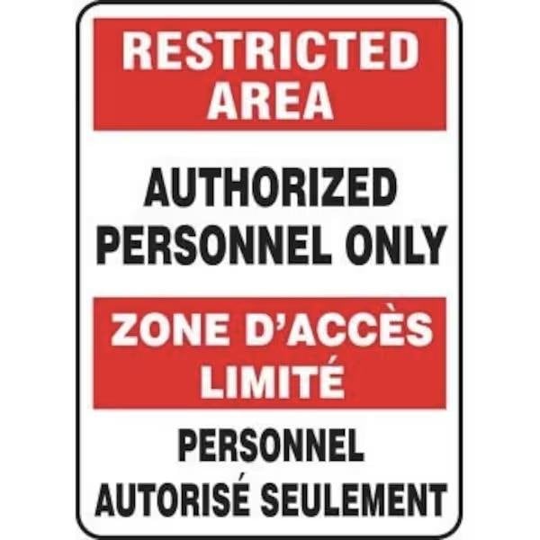 Accuform BILINGUAL RESTRICTED AREA SAFETY FBMADC519XT FBMADC519XT - main